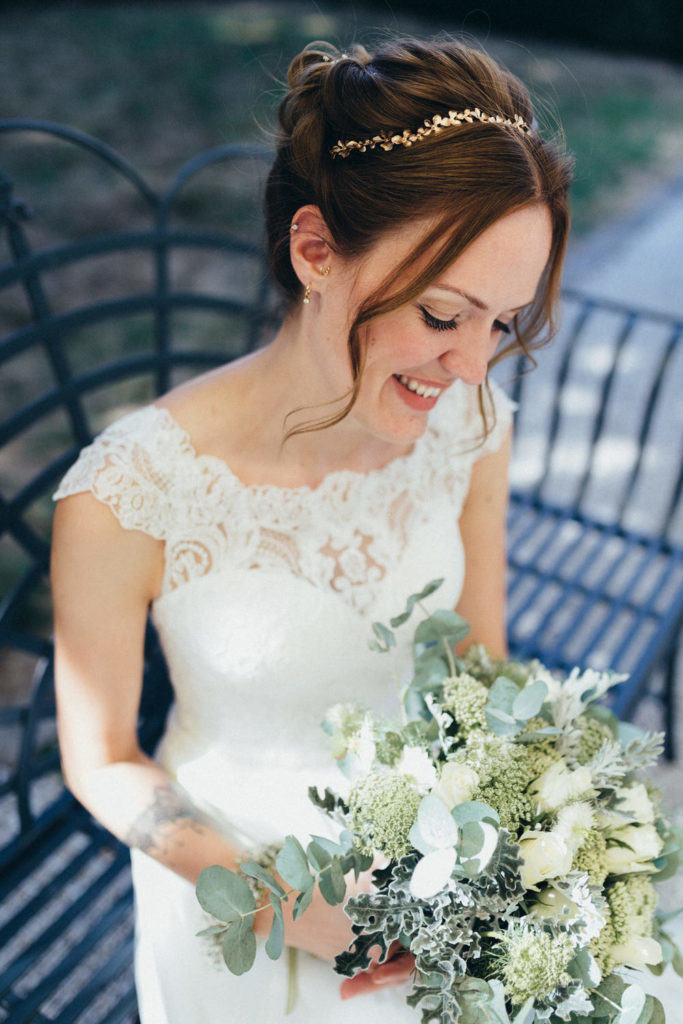 Brautportrait mit Brautstrauß